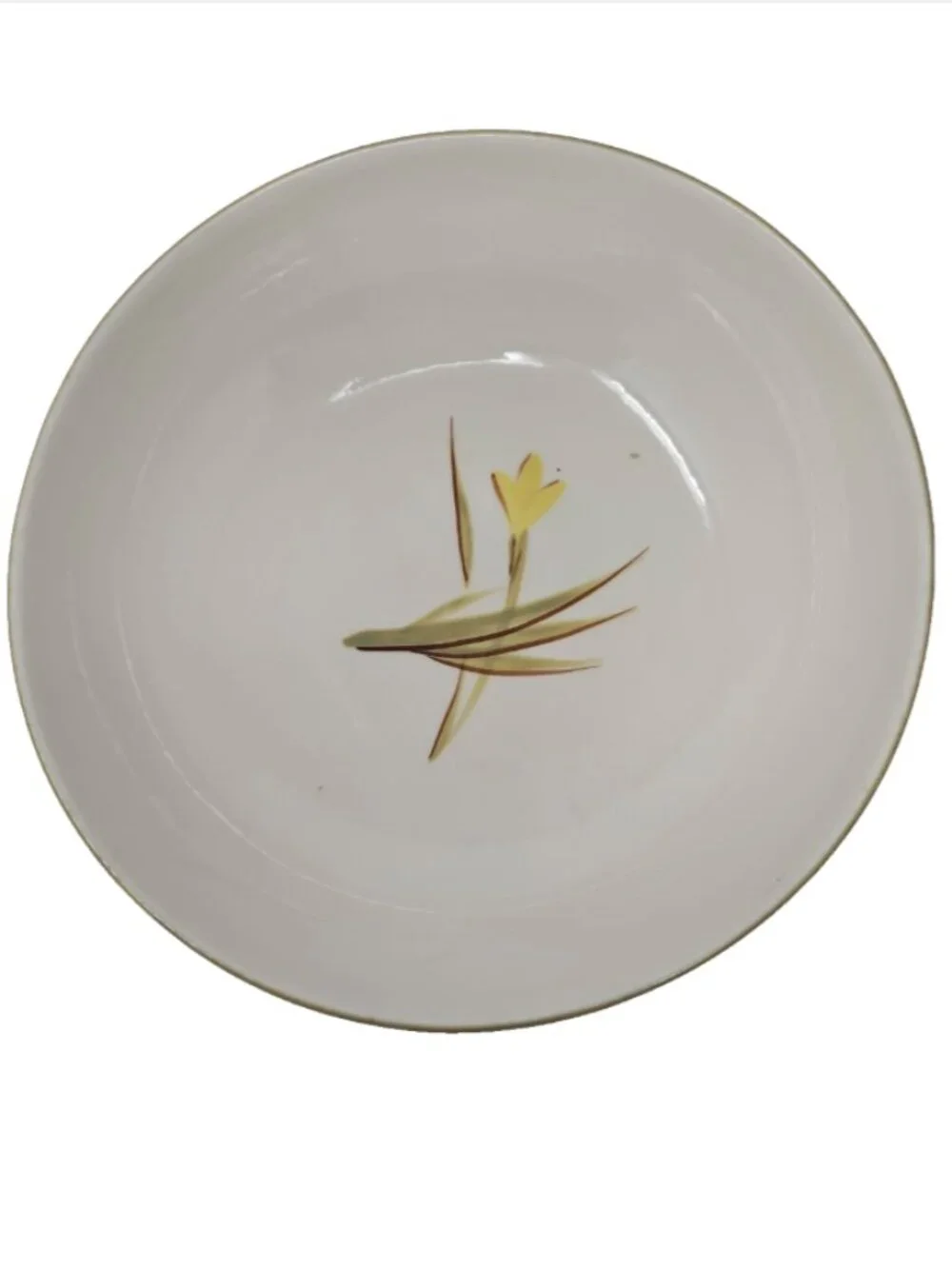 Vintage 1950 Winfield Ware China California Pottery Tiger Iris Serving Bowl 8.75
